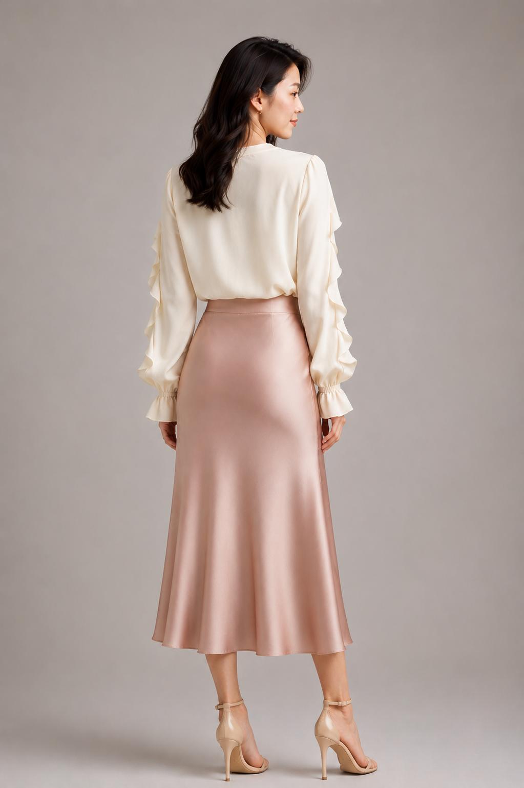 Ivory Cascading Ruffle Blouse