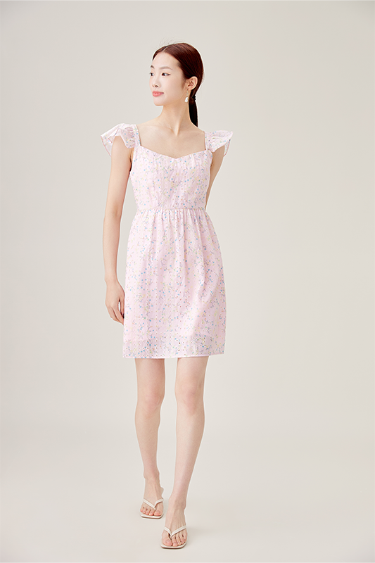 Petal Eyelet Reverie Mini Dress