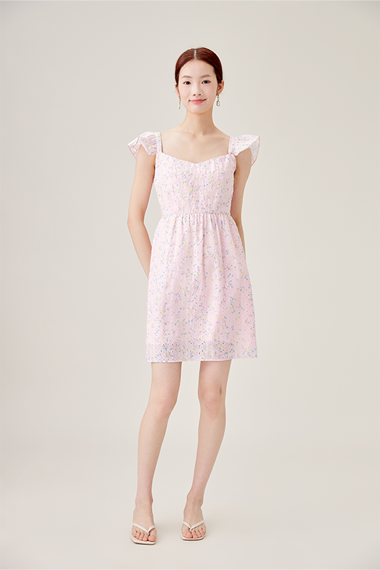 Petal Eyelet Reverie Mini Dress