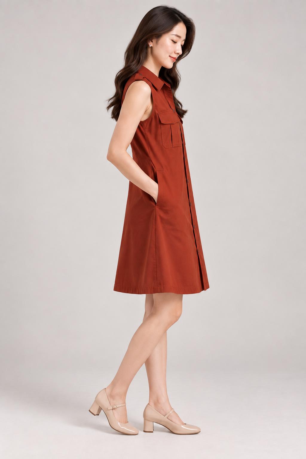 Burnt Sienna Everyday Dress