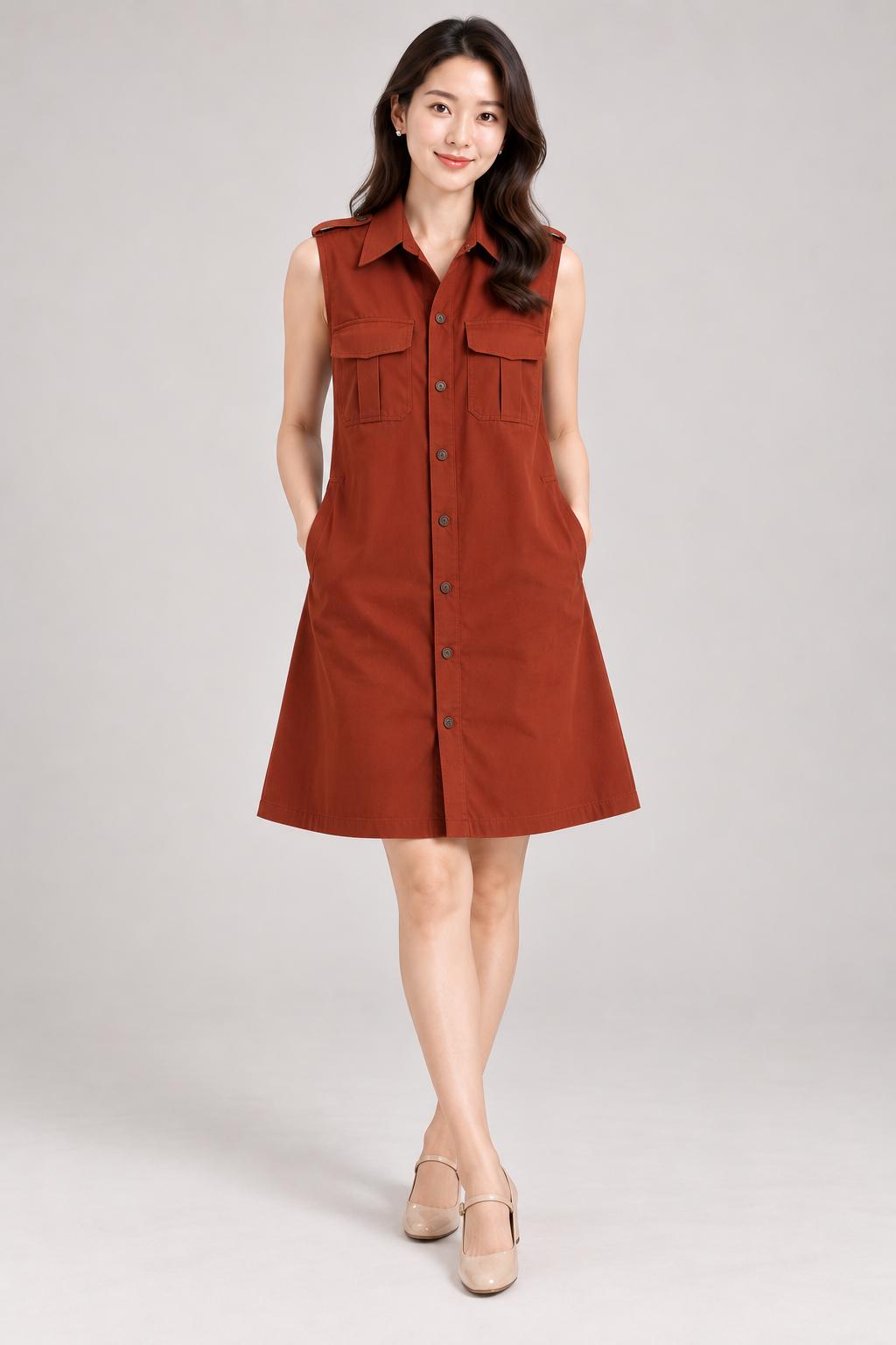 Burnt Sienna Everyday Dress